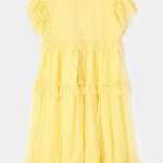 Angel & Rocket Girls Floral Embroidered Ruffled A-Line Dress