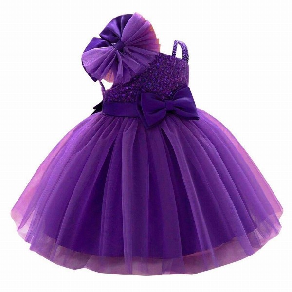 Miss & Chief Embellished Embroidered One Shoulder Net A-Line Dress