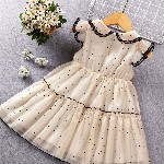 BAESD Print Bell Sleeve Peplum Dress