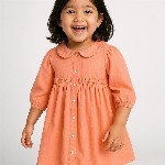 Somersault Girls Peter Pan Collar Corduroy Pure Cotton A-Line Dress