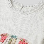 Somersault Girls Round Neck Conversational Printed Cotton Fit & Flare Dress