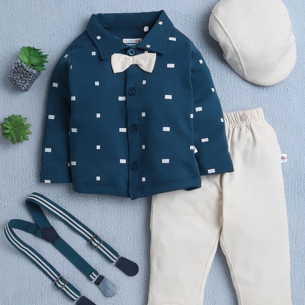 BUMZEE Boys Printed Shirt with Trousers