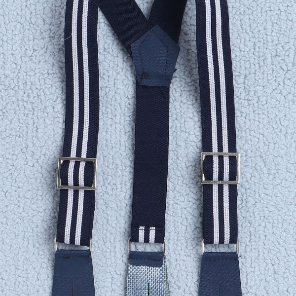 BUMZEE Boys Geometrical Printed Half Sleeves Shirt Shorts With Bow Suspender And Cap