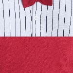 BUMZEE Infants Boys Striped Shirt Collar Pure Cotton Shirt With Shorts And Bow Waistcoat