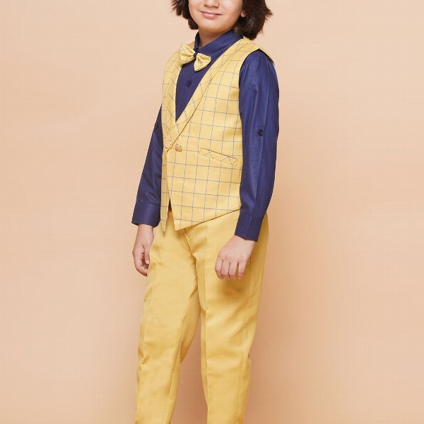 Aj DEZInES Boys 2-Piece Checked Suit Set