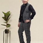 BAESD Boys 3-Pcs Checked Suits, Wedding and all Ocassions.