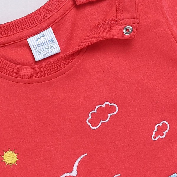 Dollar Boys Round Neck Printed T-shirt with Shorts