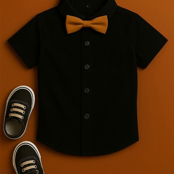 TOGEPI Boys Pure Cotton Shirt with Shorts