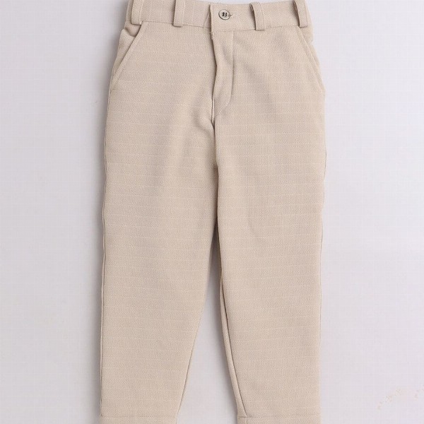 BAESD Boys 3-Piece Striped V-Neck Single-Breasted Suit With Bow