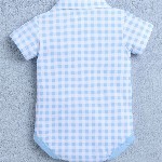 BUMZEE Boys Checked Pure Cotton Leotard With Shorts