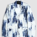 CAVIO Boys Printed Pure Cotton Single-Breasted Blazer With Crew-Neck T-Shirt