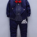 Hikuj Boys 2-Piece Blazer-Attached-Shirt with Trousers