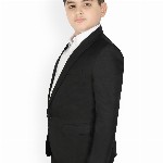 SG YUVRAJ Boys Black Solid Party Tuxedo Blazer