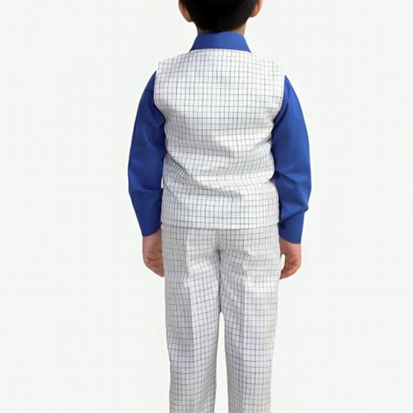 Go Berry Boys Checked Single-Breasted 3-Piece Suits