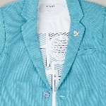 CAVIO Boys Pure Cotton Notched Lapel Collar Single-Breasted Blazer With T-Shirt
