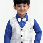 Go Berry Boys Checked Single-Breasted 3-Piece Suits