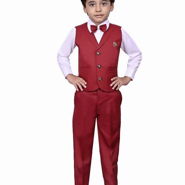 VALUE CREATION Boys Waistcoat Shirt & Trousers 3-Piece Suit