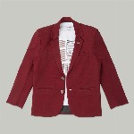 CAVIO Boys Comfort Fit Notched Lapel Collar Pure Cotton Single-Breasted Blazer & T-Shirt