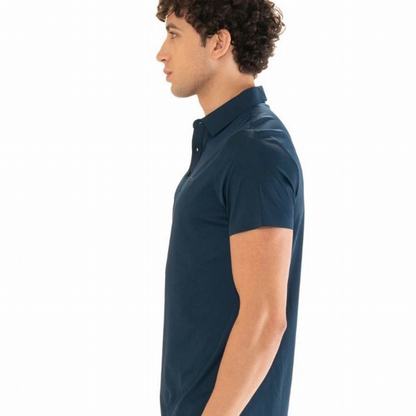STRCH Men Anti Odour Solid Polo Collar T-shirt