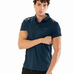 STRCH Men Anti Odour Solid Polo Collar T-shirt