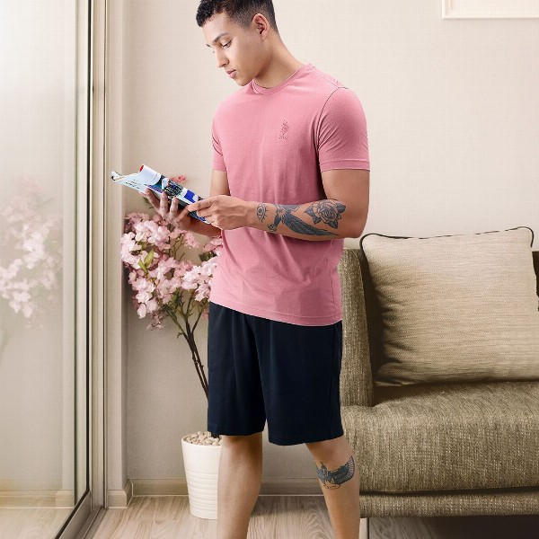 U.S. Polo Assn. Embroidered Logo Pure Cotton Lounge T-shirts