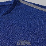 U.S. Polo Assn. Men Melange Blue Solid Athleisure Lounge T-shirt