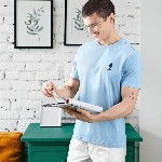 U.S. Polo Assn. Men Embroidered Logo Pure Cotton Lightweight Lounge T-shirt