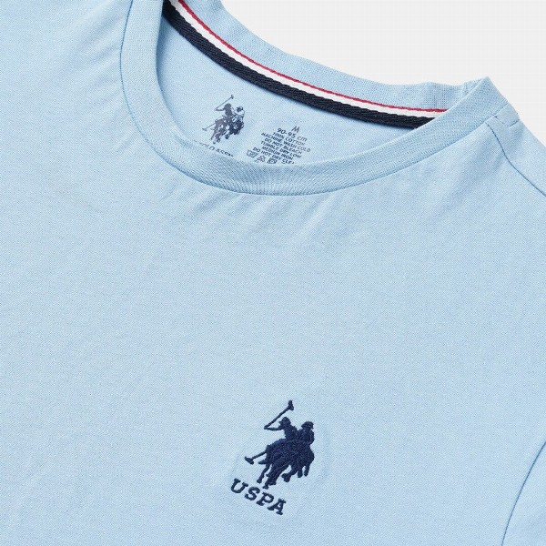 U.S. Polo Assn. Men Embroidered Logo Pure Cotton Lightweight Lounge T-shirt