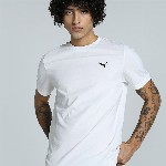 Puma Men Small Logo Solid Pure Cotton Short Sleeve T-Shirt