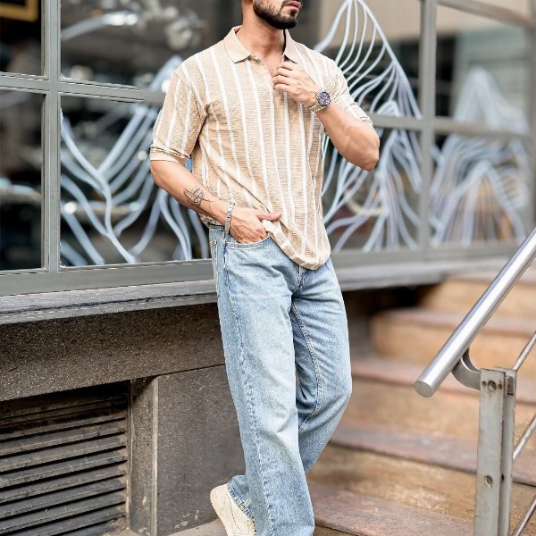 Maniac Men Polo Collar T-shirt