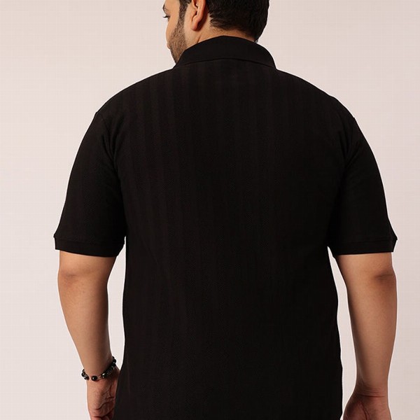 Toodle Plus Plus size zipper polo men t-shirt