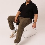 Toodle Plus Plus size zipper polo men t-shirt