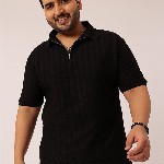 Toodle Plus Plus size zipper polo men t-shirt