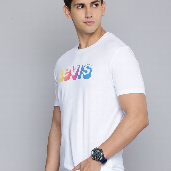 Levis Brand Logo Printed Pure Cotton T-shirt