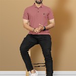 VeBNoR Men Solid Polo Collar T-shirt