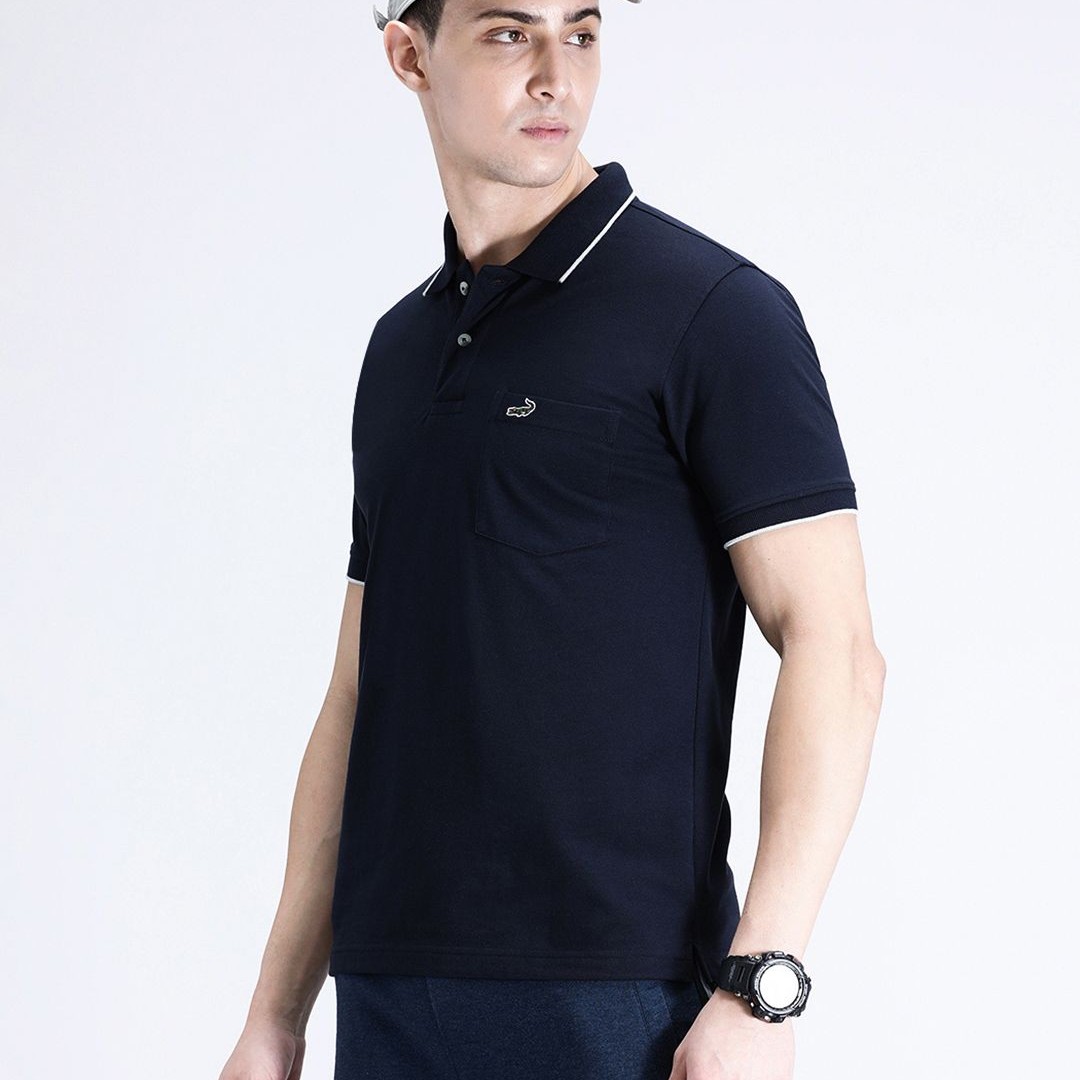 Crocodile Polo Collar Slim Fit Cotton T-shirt