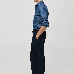 MANGO MAN Chambray Pure Cotton Shirt