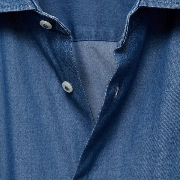 MANGO MAN Chambray Pure Cotton Shirt
