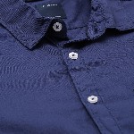 Louis Philippe Jeans Men Navy Blue Regular Fit Solid Casual Shirt
