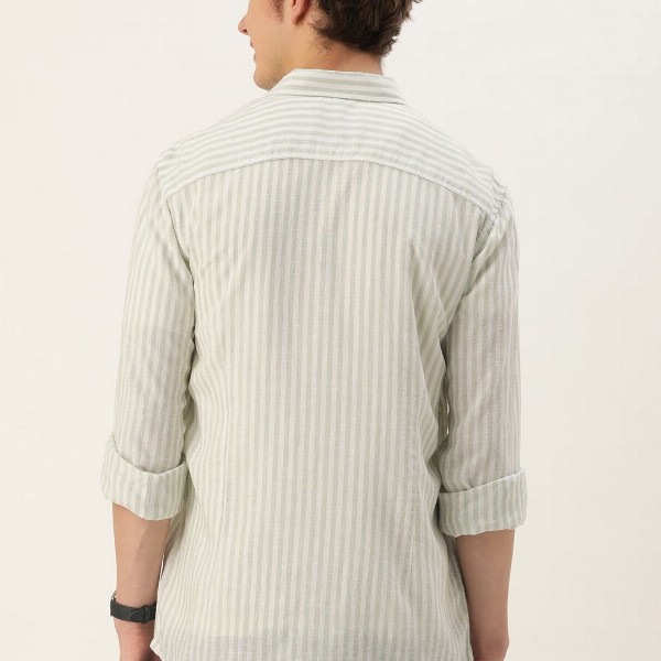 Mast & Harbour Men Cotton Striped Casual Shirt