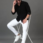 HERE&NOW Checked Spread Collar Cotton Slim Fit Casual Shirt