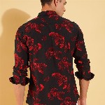 HERE&NOW Men Slim Fit Floral Opaque Printed Casual Shirt