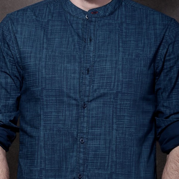 Roadster Men Blue Printed Casual Shirt