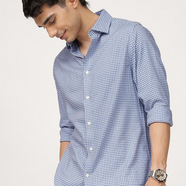 Andamen Men Premium Opaque Checked Casual Shirt