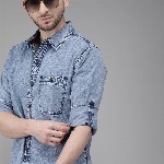 Roadster Men Blue Denim Shirt