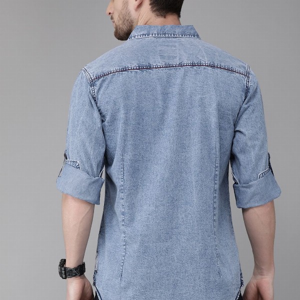 Roadster Men Blue Denim Shirt