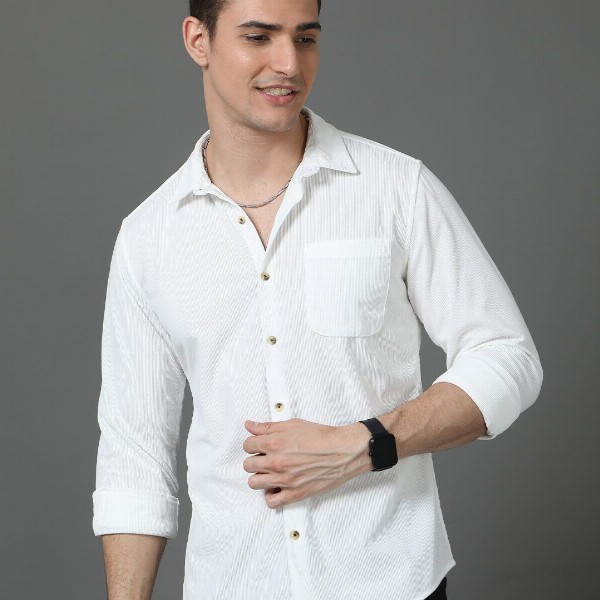 HERE&NOW Men Slim Fit Opaque Casual Shirt