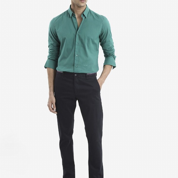 RARE RABBIT Men Cambroc Spread Collar Regular Fit Shirt