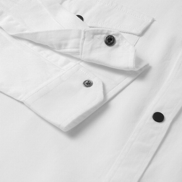 KINGDOM OF WHITE Pure Cotton Western Casual Stay White Shirt