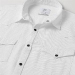 KINGDOM OF WHITE Pure Cotton Western Casual Stay White Shirt